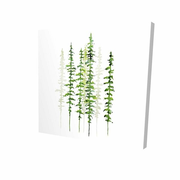 Fondo 12 x 12 in. Minimalist Trees-Print on Canvas FO3336838